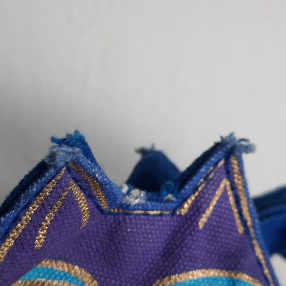 Laurel Burch Cut Out Cat Bag Tote Purse Blue Purple Abstract Indigo Cats Handbag - Picture 2 of 9